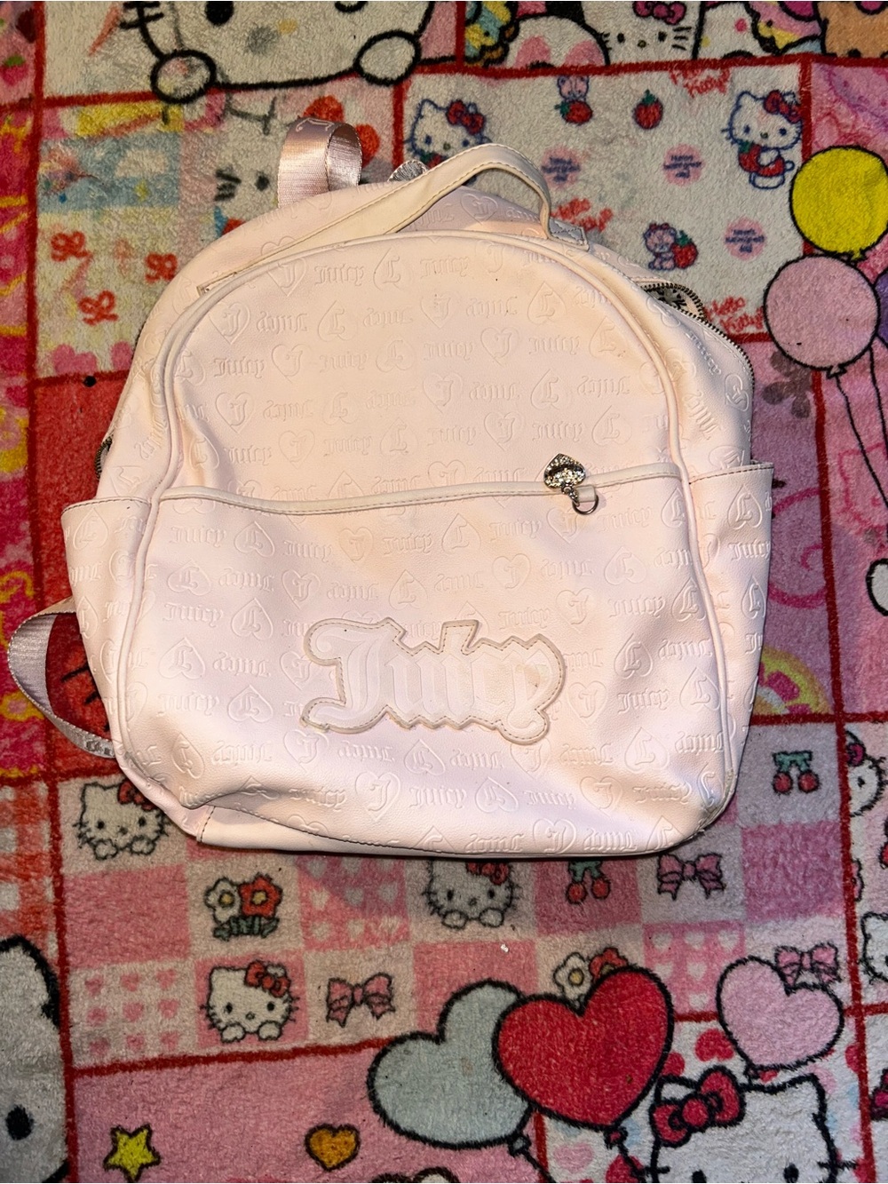 Juicy Couture Pale Pink Embossed Mini Backpack